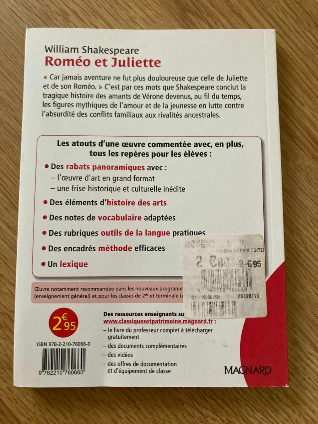 Libri: Romeo et Juliette – Usato da Niederscherli venduto da ypsilon315 1