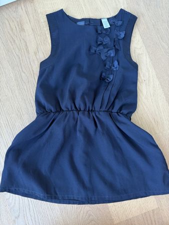 Kleid dunkelblau Schleifen Grösse 92 guter Zustand