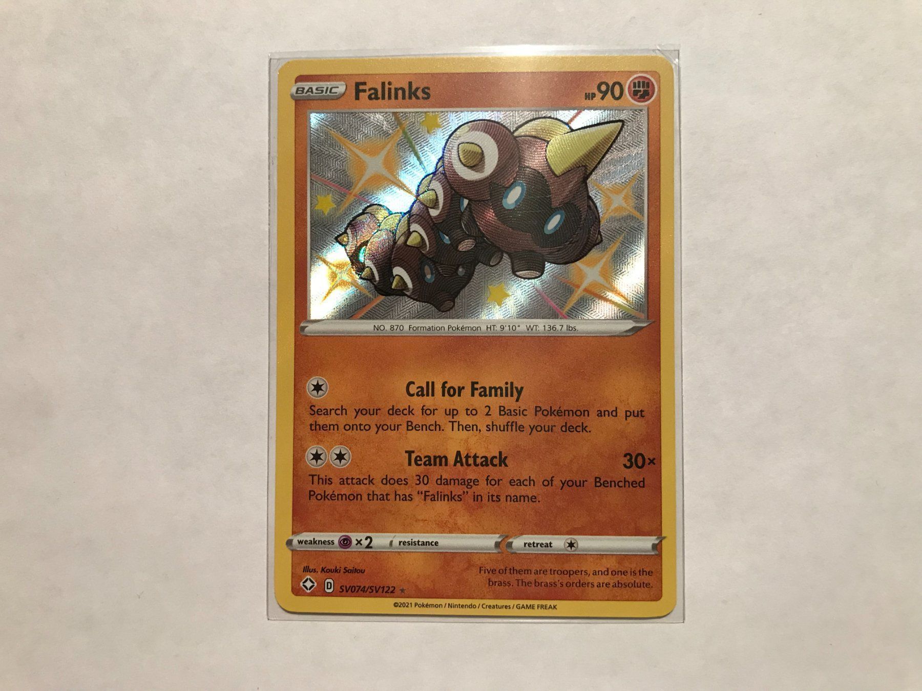 Pokémon Carte collezionabili: Falinks Shiny EN – Usato da Hagendorn venduto da Pokecollectorch