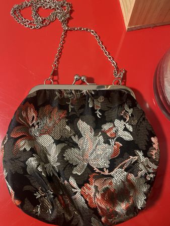 Elegante Vintage Handtasche mit Blumenmuster & Kette👜