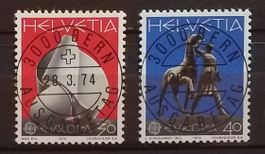 ET) 556-557, Europamarken ET Vollstempel Kt. 15.-