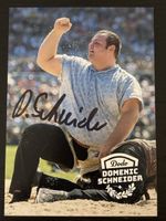 Autogrammkarte Domenic Schneider Ringer Suisse Sport mit Unt