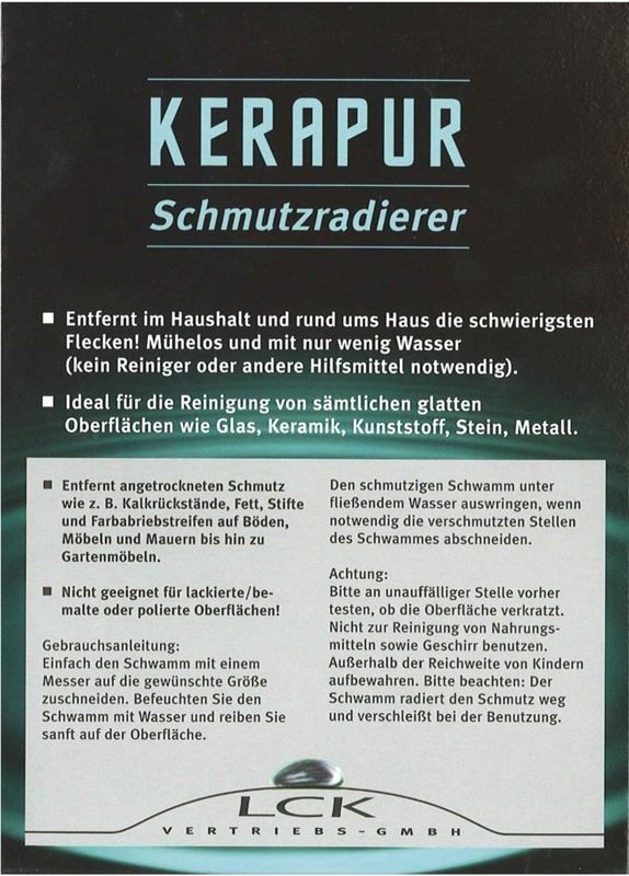 Sanitari: KERAPUR® der Hi-Tech Radierschwamm – Nuovo e nell'imballaggio originale da Wettingen venduto da kochshop 1