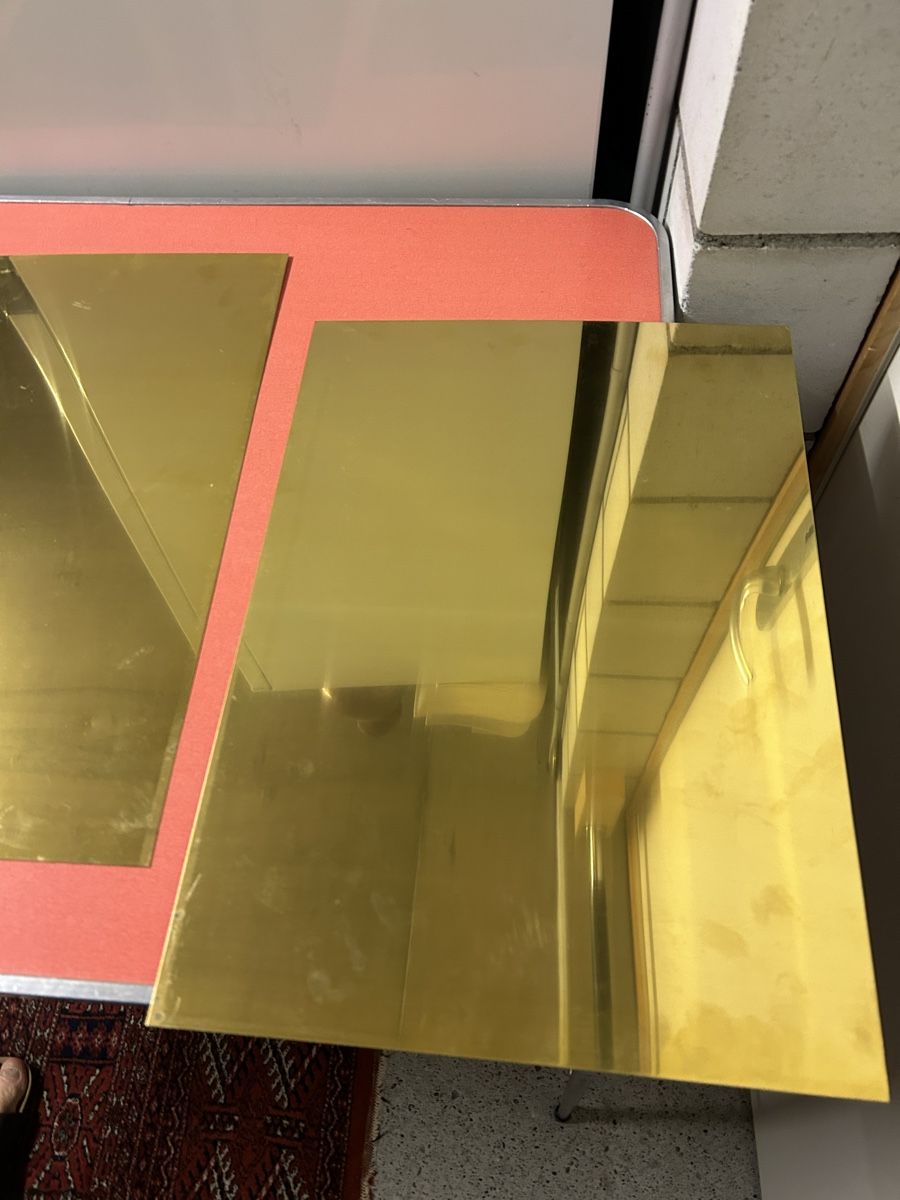 Piatti di portata: Messingblech 3 Stück ca.49,5x35 cm.  Dicke 1 mm. – Usato da Lanzenhäusern venduto da vic63 1