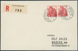 1938 - Landschaftsbilder - Abart - Brief - MeF - Solothurn