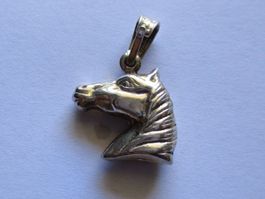 Petit pendentif tête de cheval argent 925