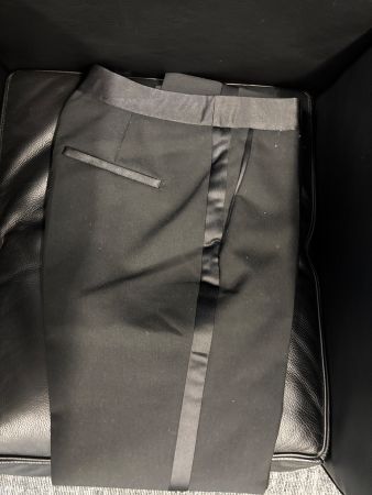 Zara Hose Schwarz Gr. S mit Galonstreifen, Top Zustand!