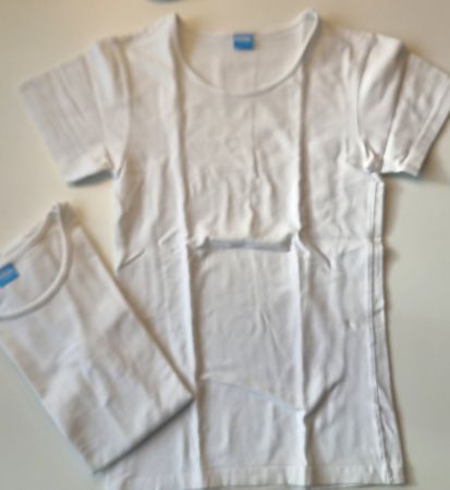 164 (170) 2 weisse Baumwolle T-Shirts / Unterhemd
