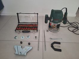 Oberfräse Bosch POF 1300 ACE mit Zubehör.