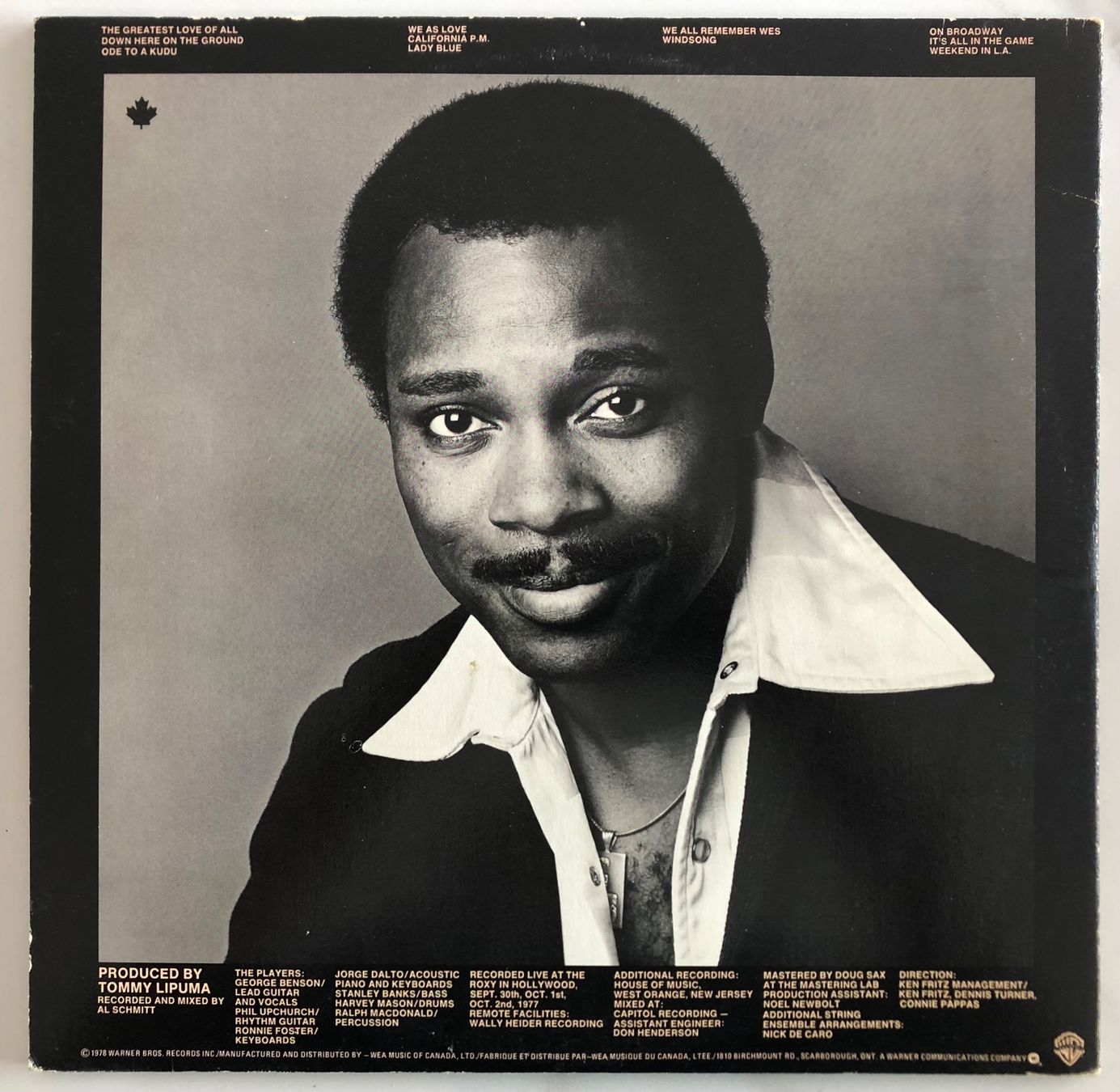 Dischi in vinile: GEORGE BENSON - WEEKEND IN L.A. – Usato da Poliez-Pittet venduto da Newtown-Records 1