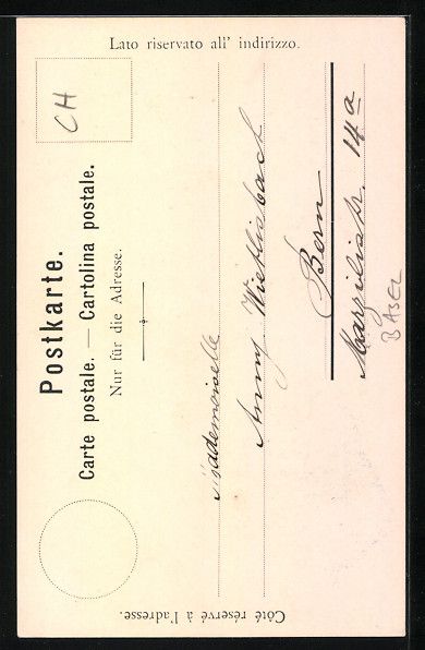 Cartoline postali: Basel, Ortspartie, Dame mit Taschentuch – Usato da Berlin venduto da bartko-reher 1