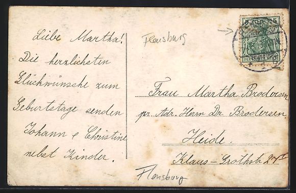 Photos & posters: AK Flensburg, Zeppelin über der Stadt – D'occasion à Berlin par bartko-reher 1