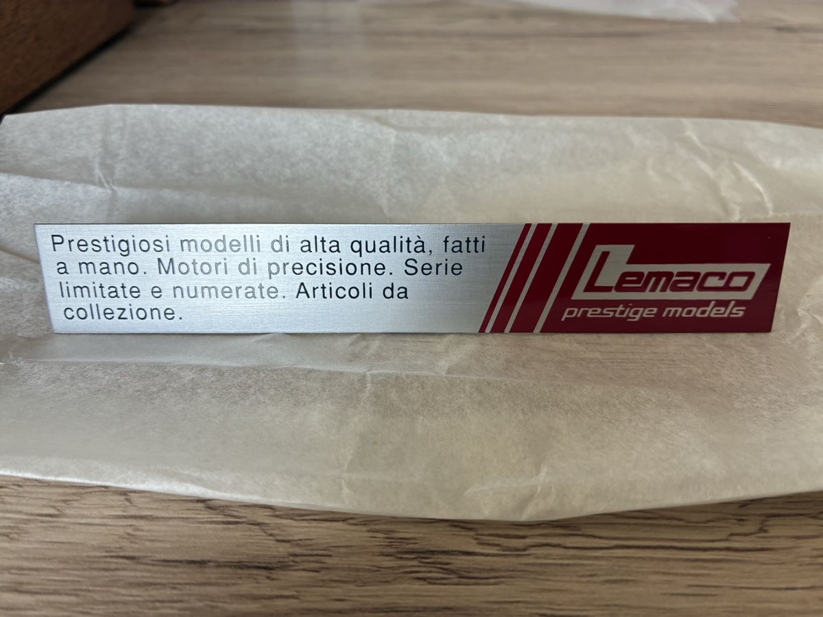 Lemaco Modellini di ferrovie: Lemaco targhetta espositiva per modello – Nuovo e nell'imballaggio originale da Bioggio venduto da garderoco