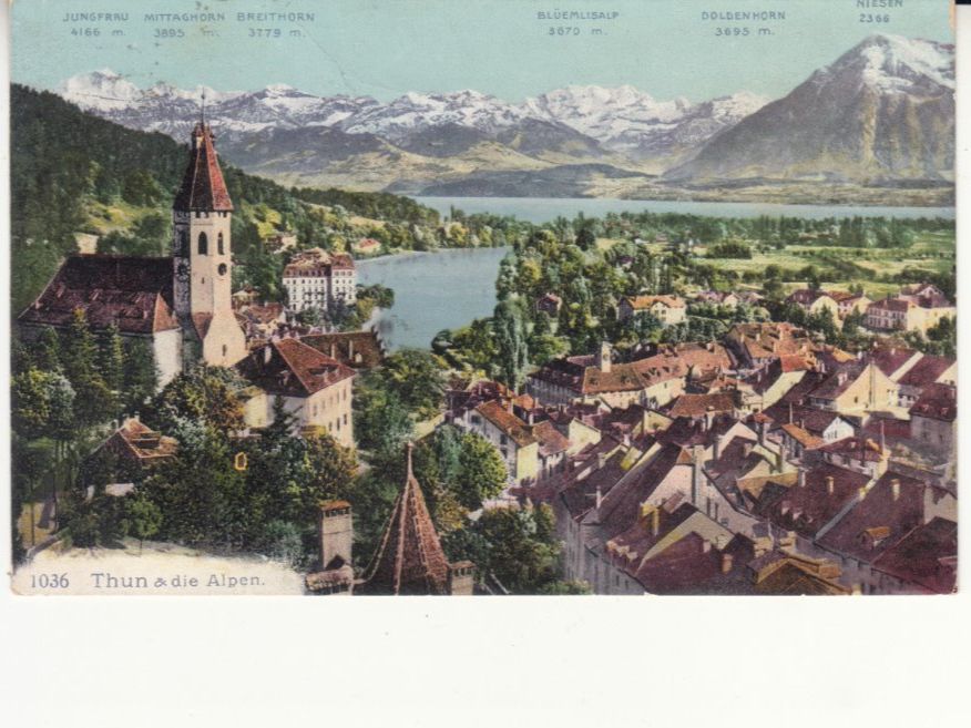 Cartoline postali: Thun 1908 mit Stabstempel Steffisburg Station – Usato da Bürglen TG venduto da StampGraf