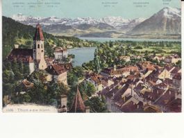 Thun 1908 mit Stabstempel Steffisburg Station