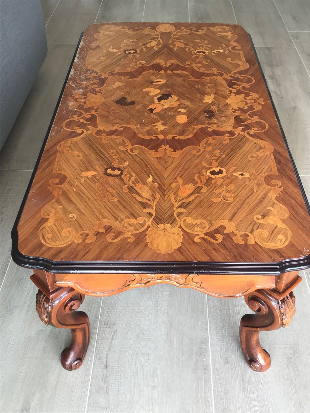 Tables: Antique Tisch mit lackiertem Blatt – D'occasion à Lausanne par opi_92cn 1