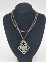 Kette 835 Silber mit Doppeladler Anhänger 800 Silber