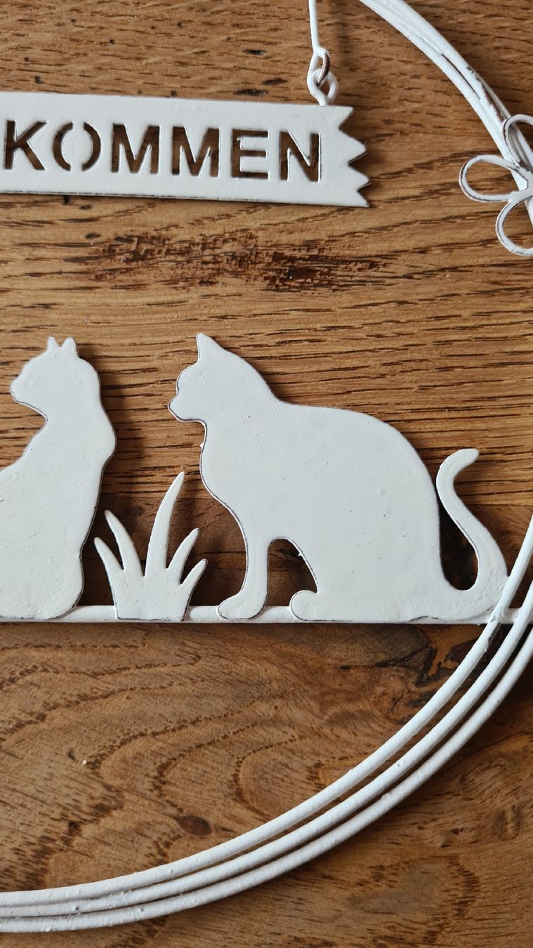 Toutes les décorations: Deko für Katzenfreunde Willkommen – Neuf avec emballage d'origine à Böttstein par decodor-angi 4