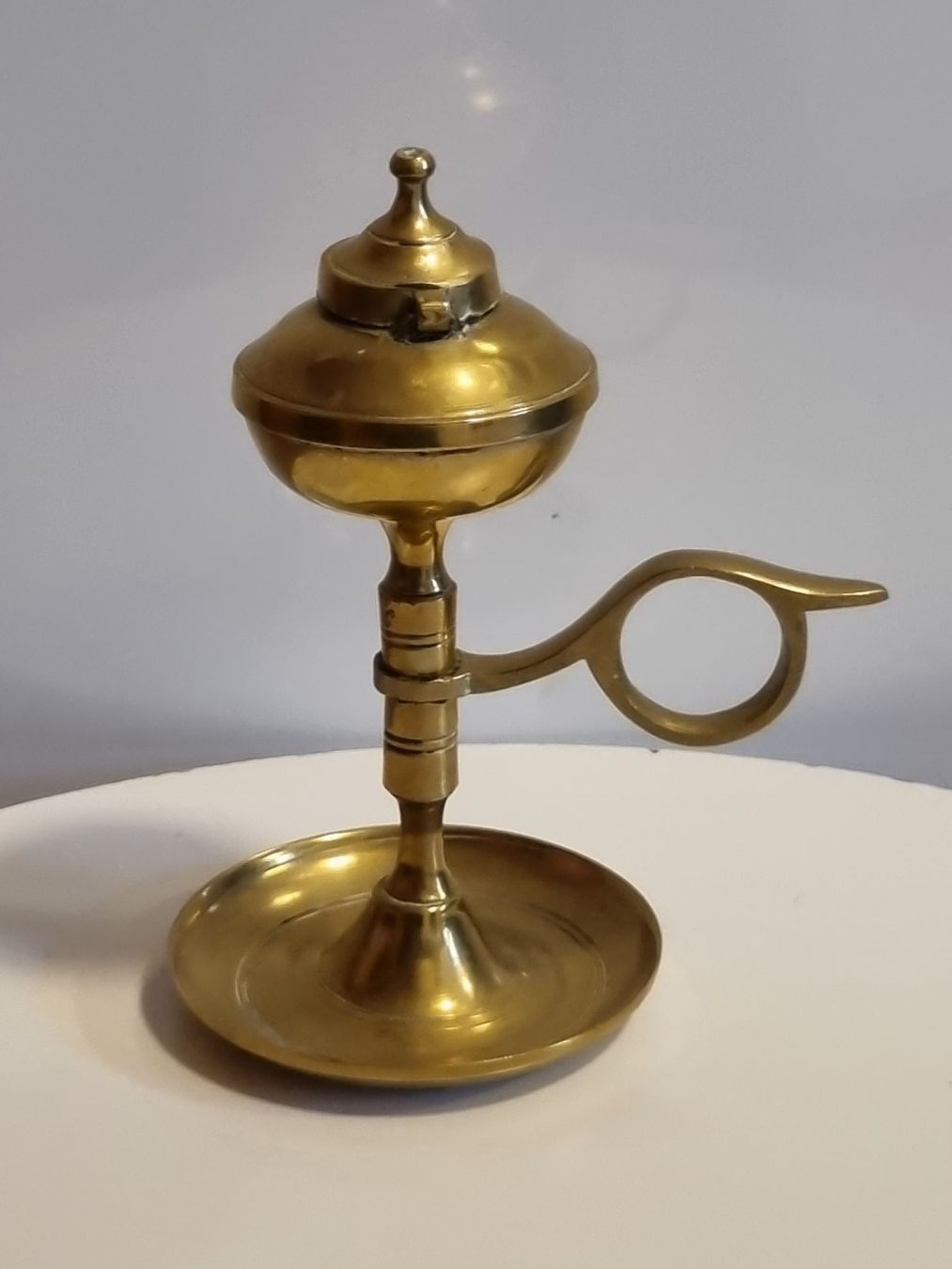 Lampen: Antike Messing Öllampe Studentenlampe Jugendstil – Gebraucht aus Scharnachtal von devin03