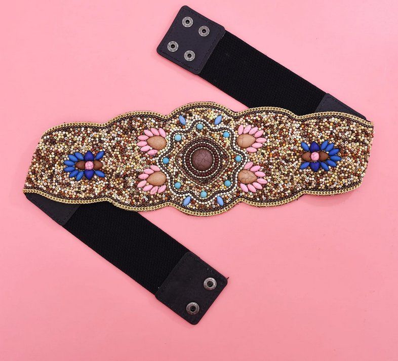 Gürtel: Elastischer Ethno Bohemien Gürtel Ceinture bohème ethnique – Neu und originalverpackt aus Lausanne von FASHION-WORLD-SHOP 4