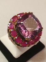 Ring Amethyst Rubin neu Grösse 56
