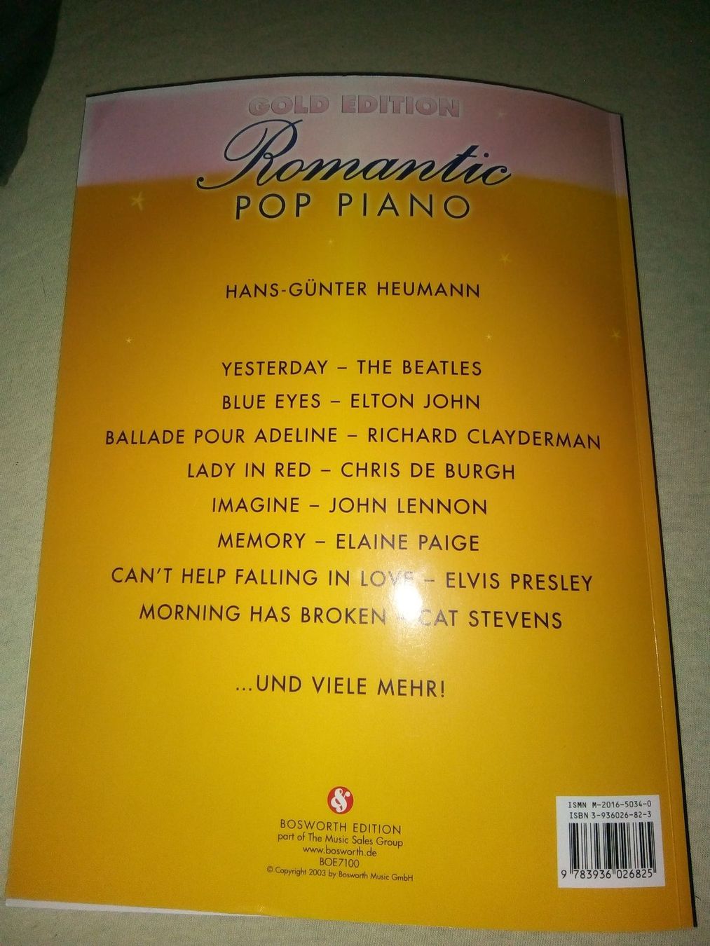 Libri: Romantic Pop Piano - Gold Edition - Hans Günter Heumann + CD – Usato da St. Gallen venduto da elk2024 8