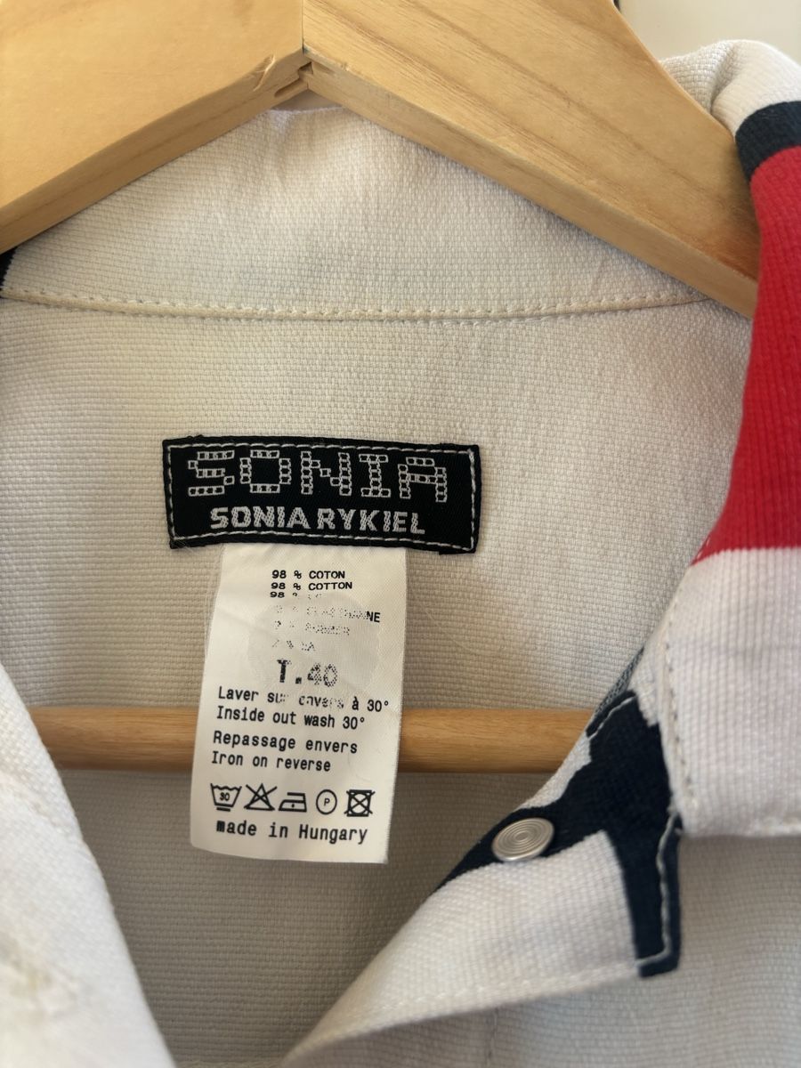 Sonia Rykiel Jacken: Sonia Rykiel White Jacket Geometric Design S/M – Neu (gemäss Beschreibung) aus Genève von Bella_909 1