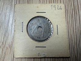 Belgien 10 Centimes 1926 – Original Lochmünze – Sammlerstück