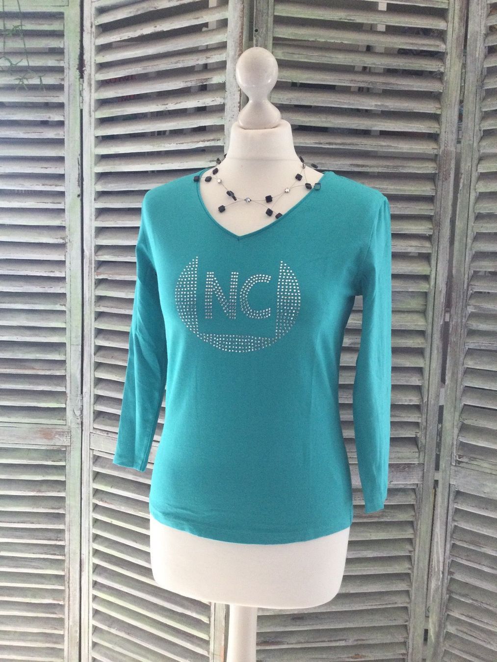 T-shirt: T-shirt vert émeraude motif strass – Nuovo (secondo la descrizione) da Agiez venduto da chouchanelle 3