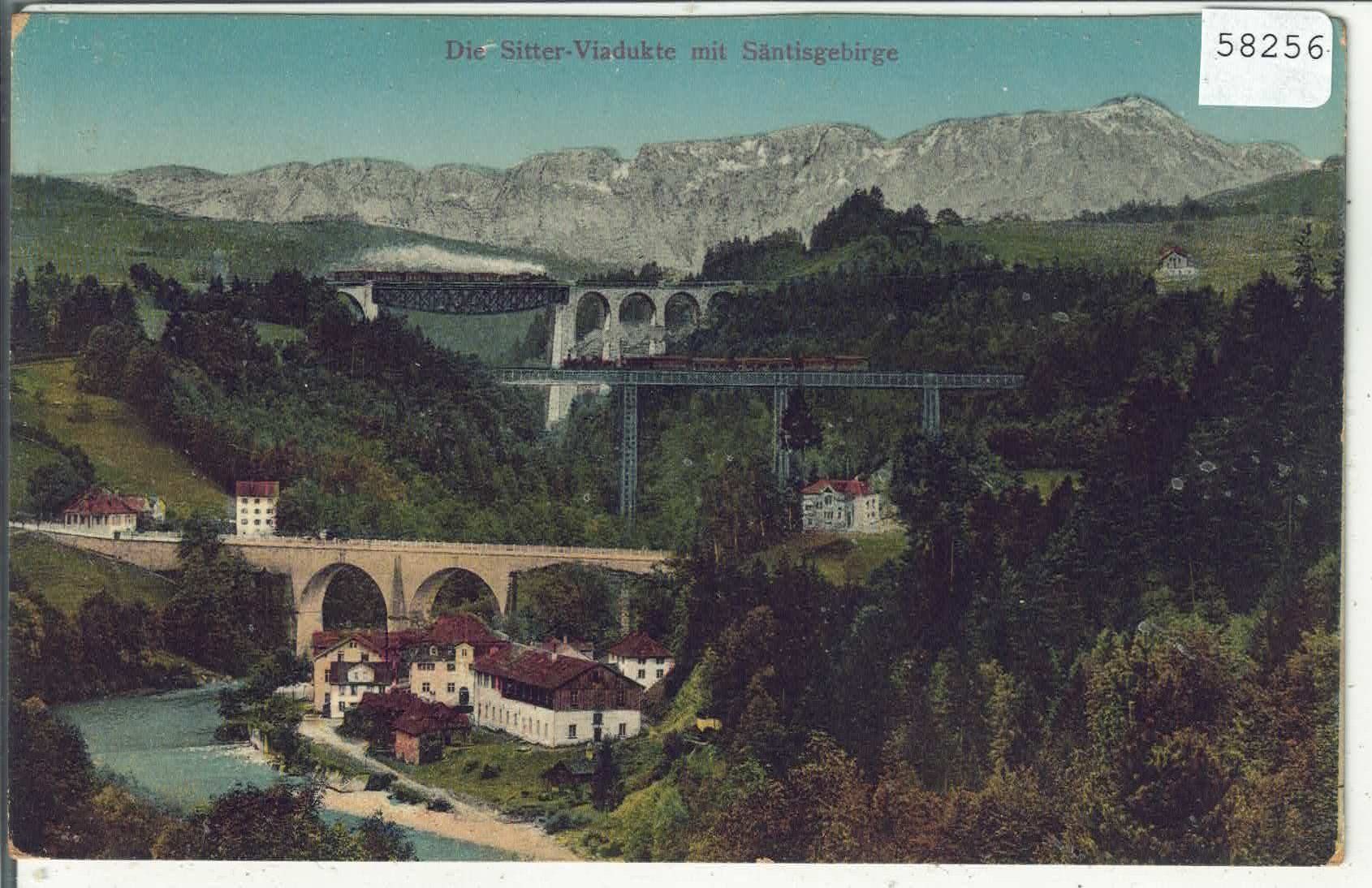 Cartoline postali: Die  Sitter-Viadukte mit Säntis - Litho – Usato da Ettingen venduto da Kartenplanet