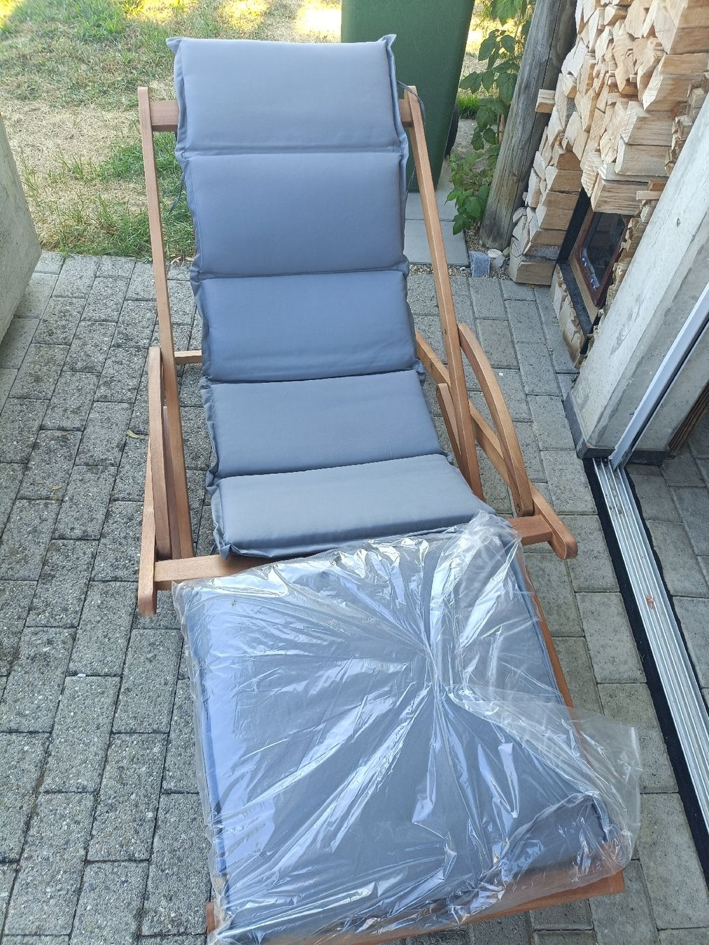 Gonser Sedie a sdraio: Liegestuhl Sonnenliege Holz mit Poster – Usato da Seon venduto da Mun8 2