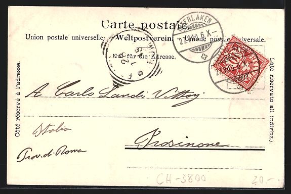 Cartoline postali: AK Interlaken, Höheweg mit Kursaal – Usato da Berlin venduto da bartko-reher 1