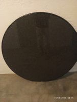 Plateau de table rond en granit noir état comme neuf