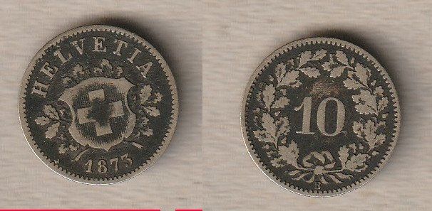 Tutti le monete: 10 Rappen 1873 Wappen – Usato da Allschwil venduto da Coinfreak