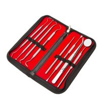 8er Zahnpflege Dental Set mit Zahnspiegel Zahnreinigung Set