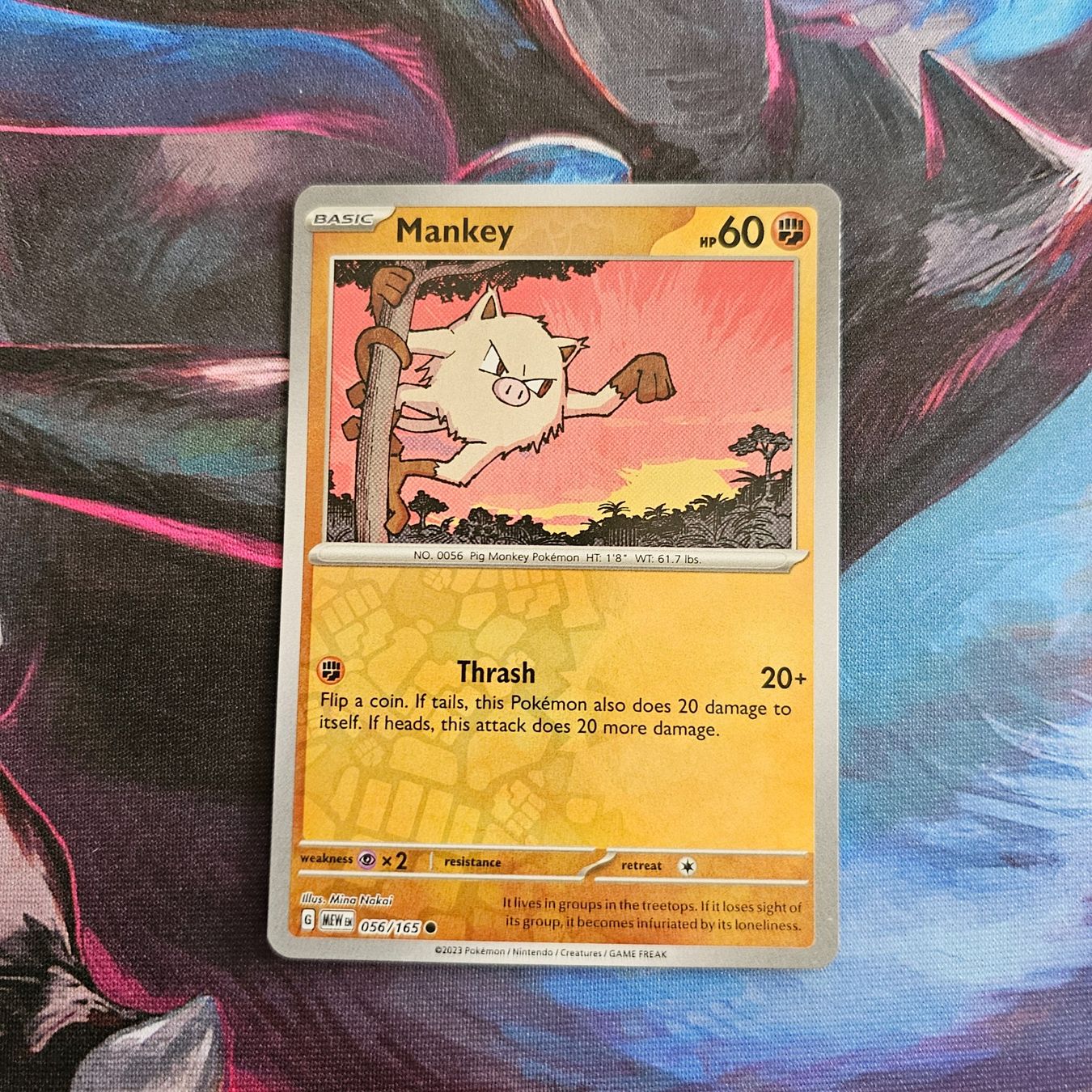 Pokémon Carte collezionabili: Pokemon Mankey MEW 151 EN 056/165 Reverse Holo – Usato da Zofingen venduto da AcoBraco