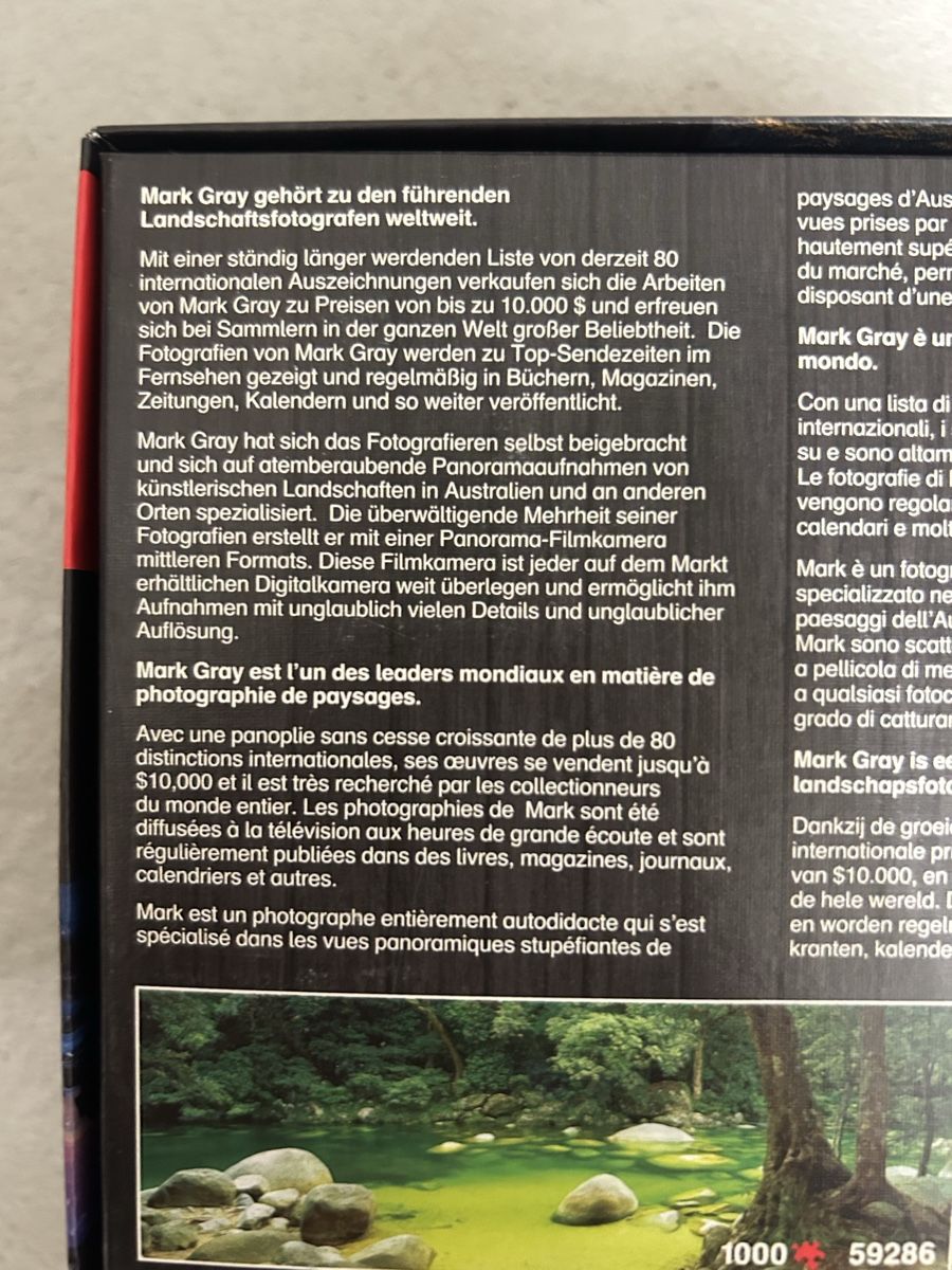 Puzzles: Schmidt Puzzle 1000 Panorama Mark Gray Meereslandschaft – Neu (gemäss Beschreibung) aus Zäziwil von Liv696 2