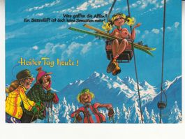 Humorkarte Sessellift 1988