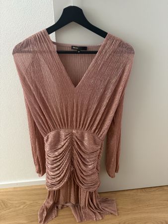 Maje Fully lamé ruched dress