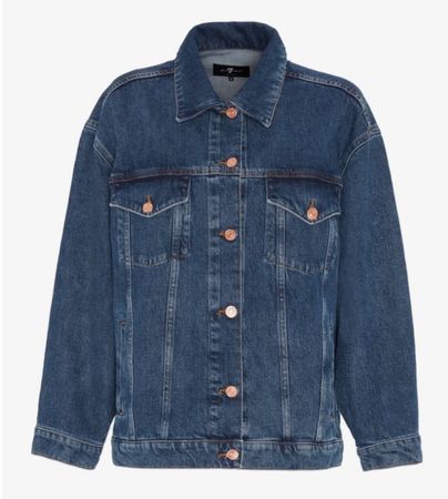 7FORALLMANKIND Easy Oversized Jeansjacke XS Blau