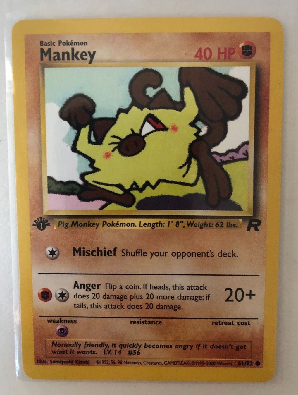Pokémon Sammelbilder & Trading cards: Mankey 1st Edition – Neu (gemäss Beschreibung) aus Therwil von TCGcave