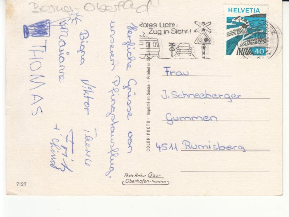 Cartes postales: Berner Oberland 1977 – D'occasion à Bürglen TG par StampGraf 1