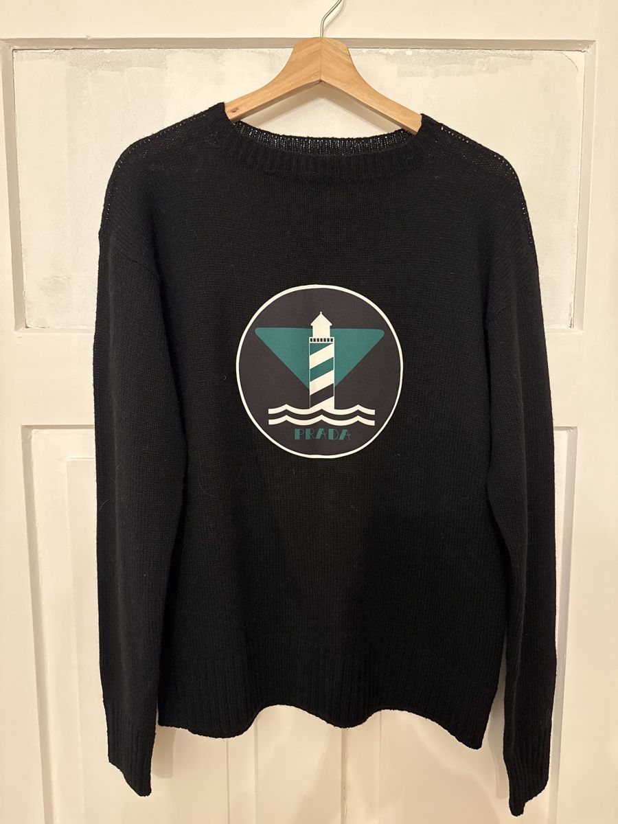 Prada Maglioni & Felpe: Prada Herren Pullover, Gr. 50, Schwarz, Top Zustand! – Usato da Zürich venduto da strickliesel1996