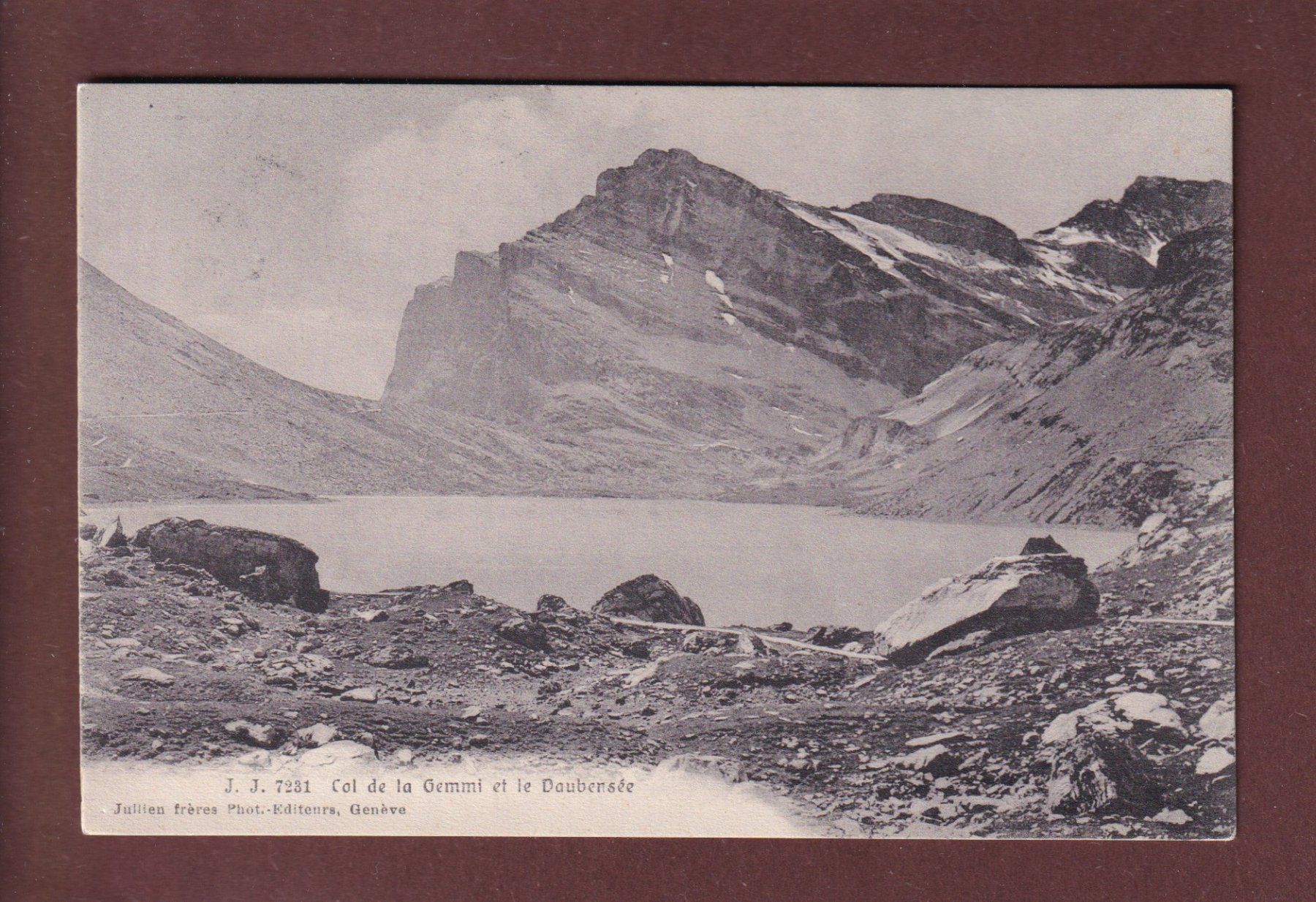 Cartoline postali: Col de la GEMMI - Daubensee - 1918 – Usato da Pully venduto da nicecards