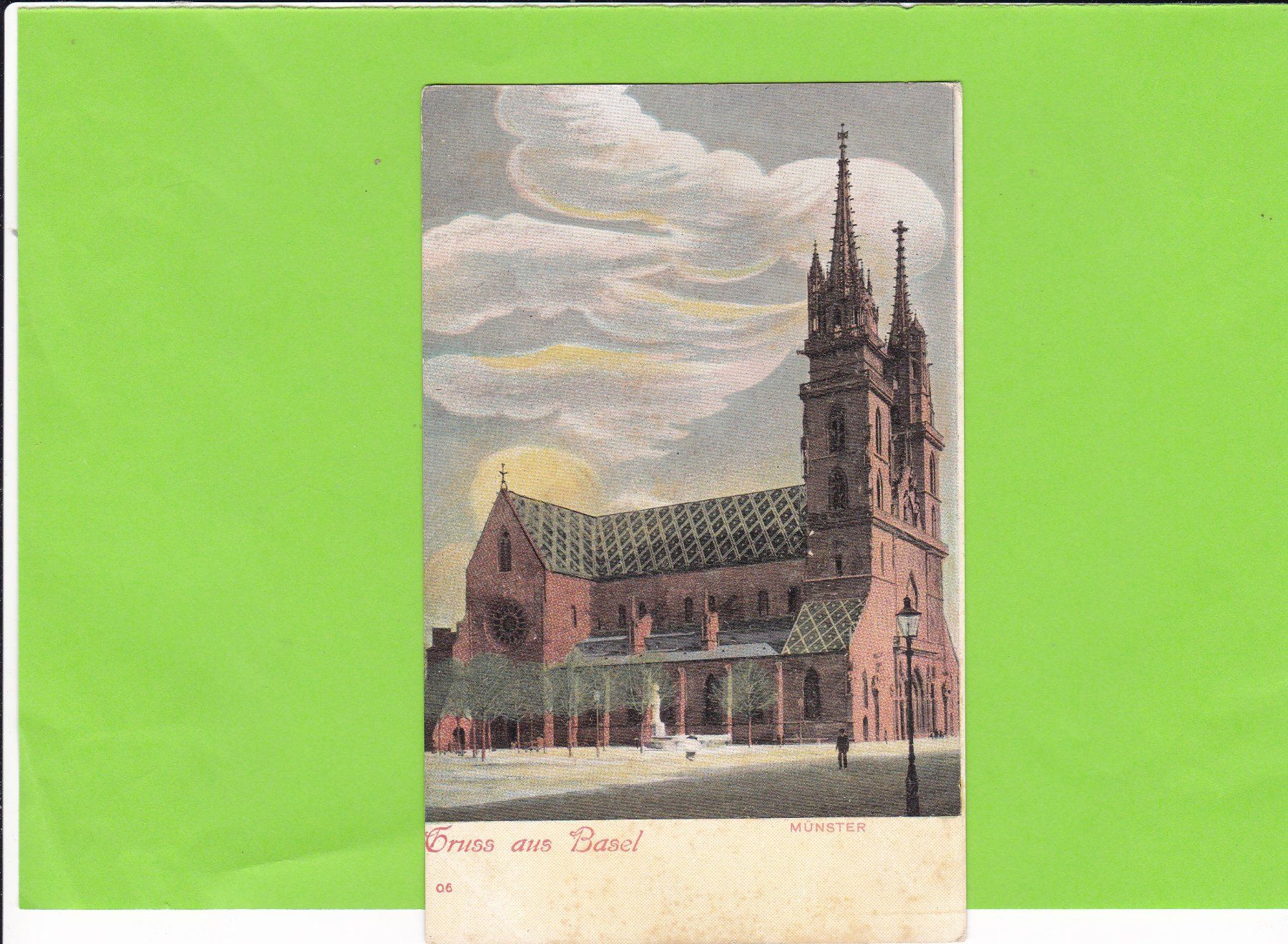 Cartoline postali: Gruss aus Basel--Münster – Usato da St. Peterzell venduto da neckertal