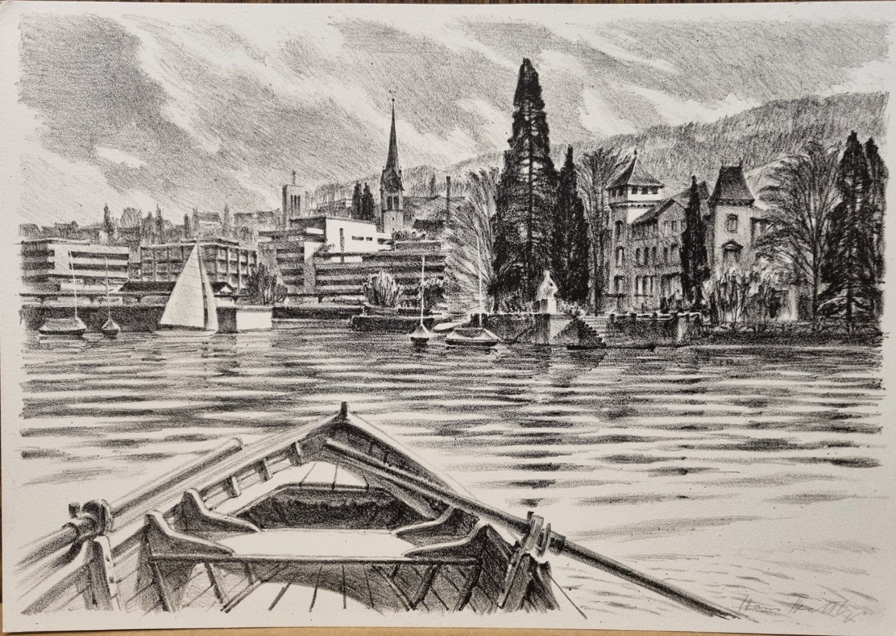 Grafica & Litografie: Hans Matthys Handsigniert – Usato da Schaffhausen venduto da Leveron13