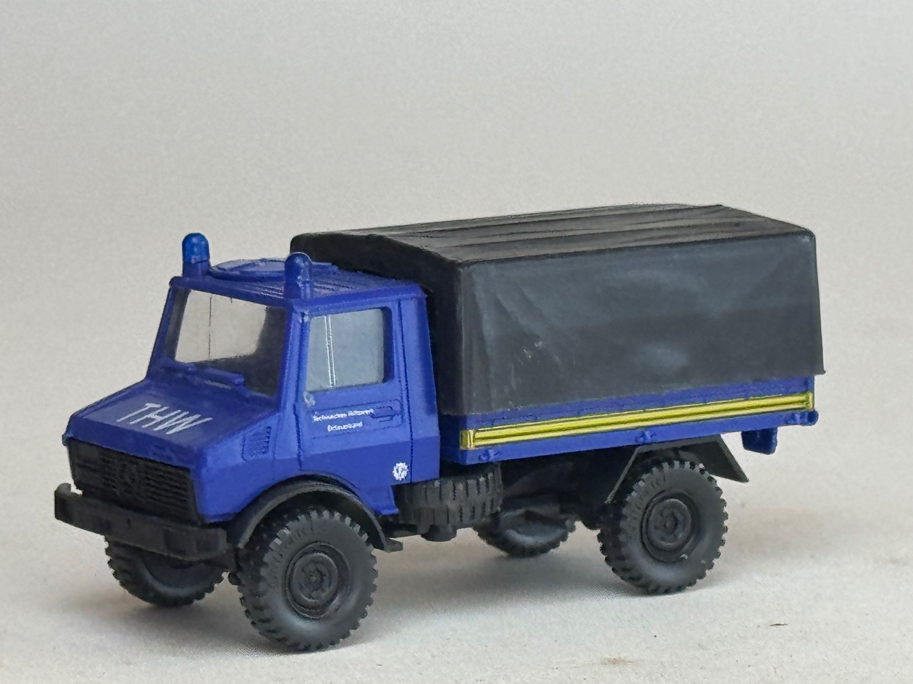 Modellini d'auto: VE1- Roco Mercedes Unimog THW Pritsche – Usato da Elm venduto da Wikmtz