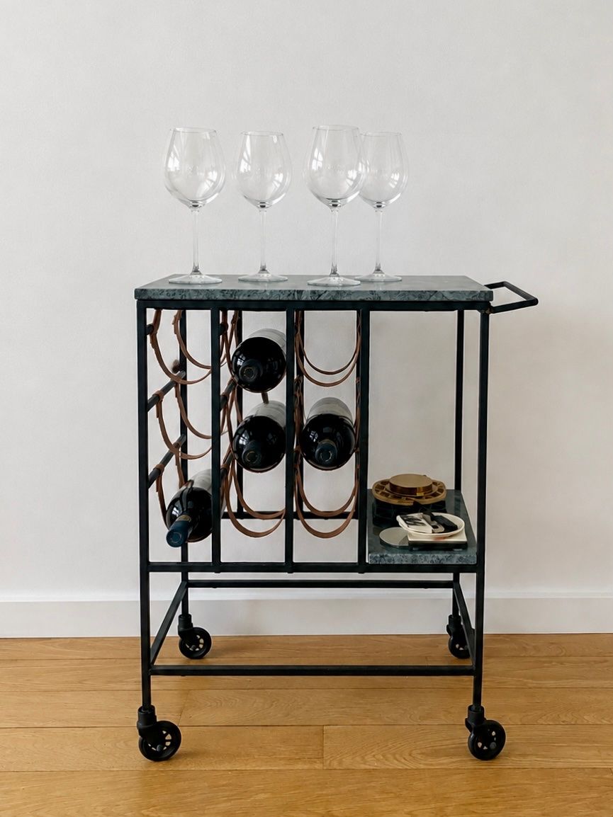 Carrelli di servizio: Servierwagen von Dutchbone, Eisen, Marmor – Usato da zürich venduto da precious_things 1
