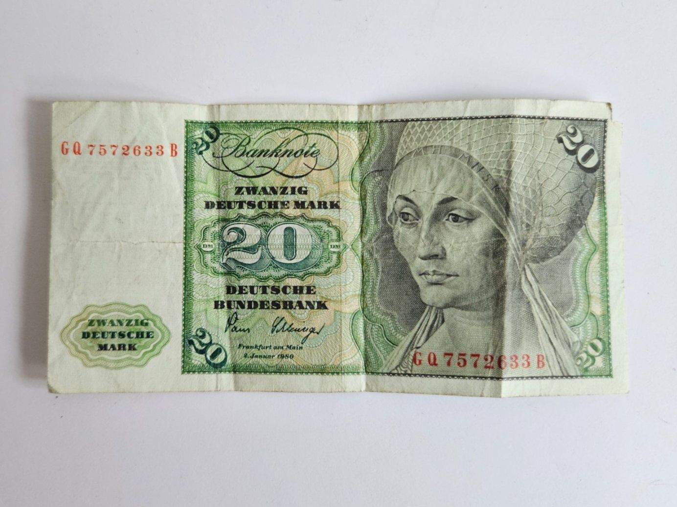 Banconote: Billets de banque 20 Deutsche Mark 1980 - – Usato da St-Barthélemy VD venduto da meal83