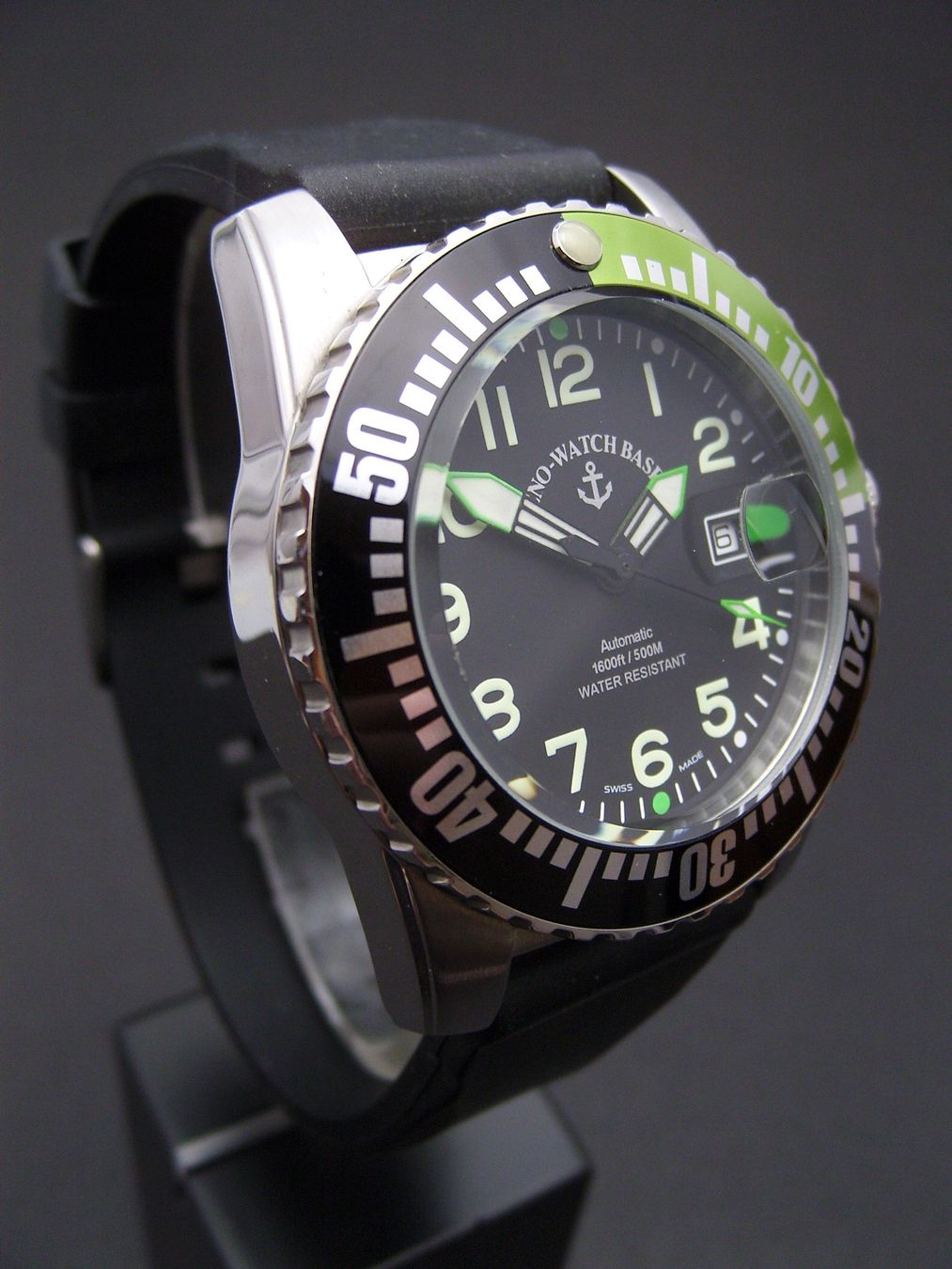 Zeno Orologi: Neue Airplane Diver Automatic Numbers, black/green – Nuovo e nell'imballaggio originale da Mels venduto da niezie2002 2